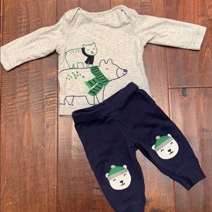 Carter’s 2 Piece Polar Bear Outfit 3m